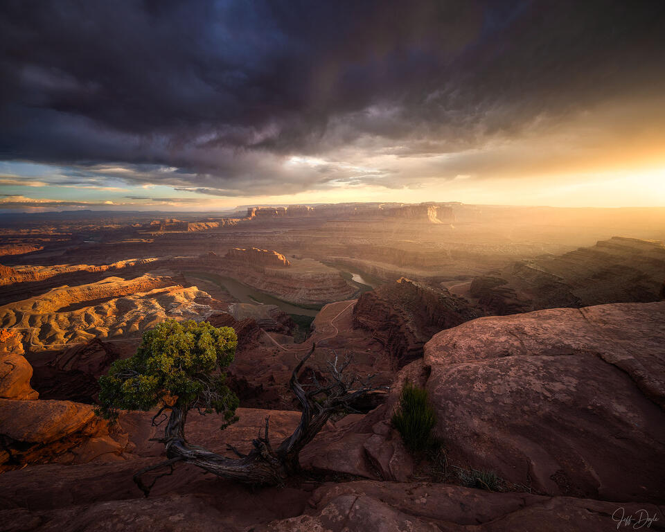 Sunlit Storm over Canyonlands at Dead Horse Point